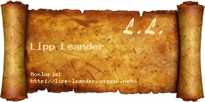 Lipp Leander névjegykártya